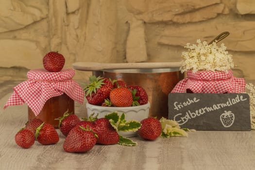 Strawberry jam cooking