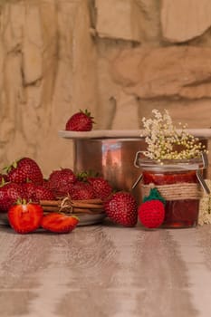 Strawberry jam cooking