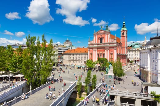 Romantic Ljubljana city center
