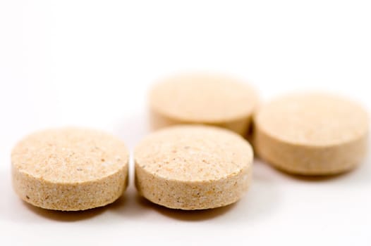 Close up of medical pills