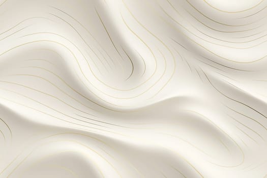 Beige seamless pattern with abstract waves. Applicable for fabric print, textile, wrapping paper, wallpaper. Beige background with golden splines. Repeatable texture. Generative AI