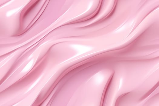 Pink seamless pattern with abstract waves. Applicable for fabric print, textile, wrapping paper, wallpaper. Vibrant background with splines, curves. Repeatable texture. Generative AI