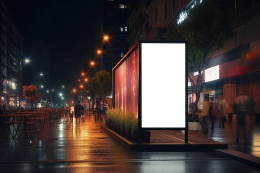 Mockup Billboard for advertisement. Generative AI.