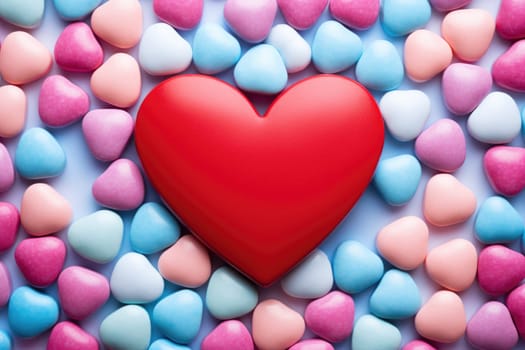 Valentines Candy Hearts . AI Generated