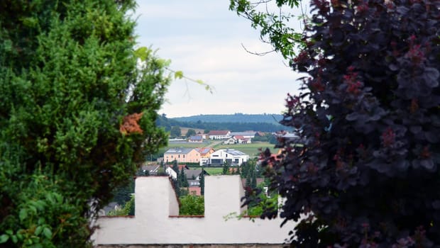 View over a castle wall