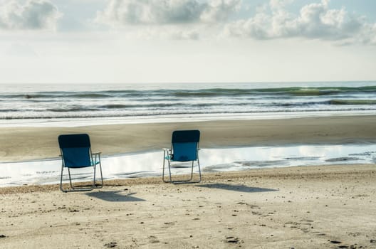Morning at Florida Beach in the Summer.