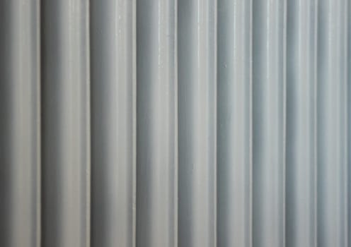 White painted radiator front in closeup