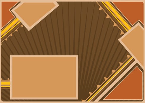 Editable abstract retro vector design