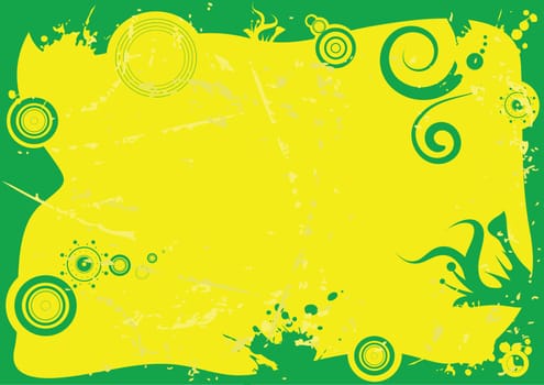 Editable abstract textured vector border and background
