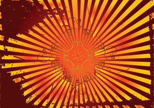 Editable grunge retro vector design