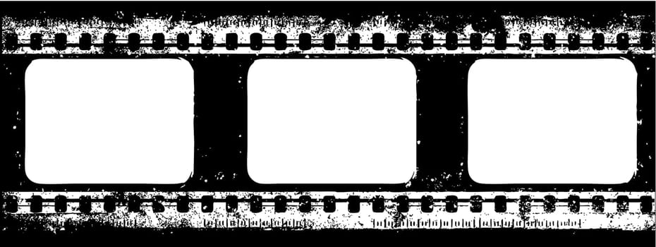Editable  vector background - grunge film frame with space for your text or image