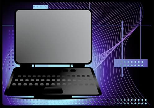 Vector illustration of a laptop