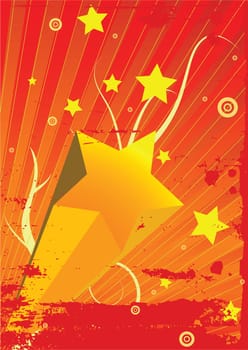Editable grunge retro vector design