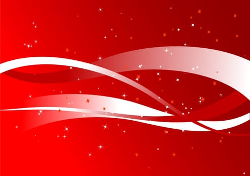 Editable vector red christmas background with space for your text
