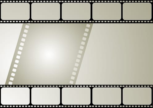 Computer designed editable vector film frame