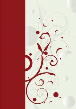 Editable abstract floral vector illustration