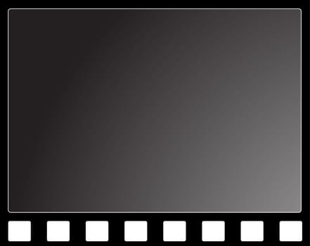 Computer designed editable vector film frame