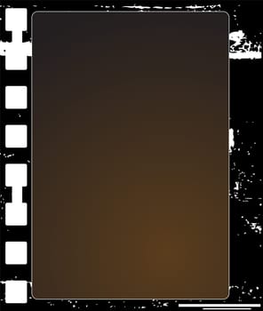 Editable  vector background - grunge film frame with space for your text or image