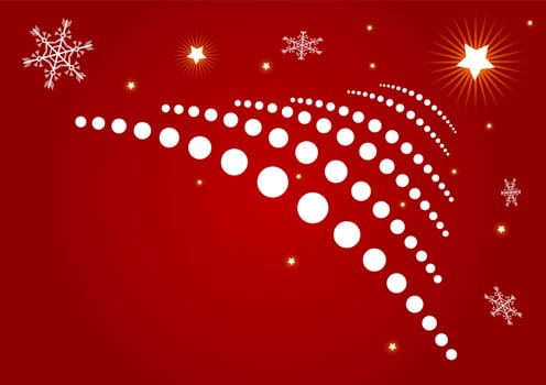Editable red vector abstract Christmas background