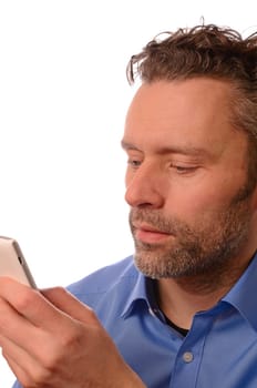 Business man with a cellphone