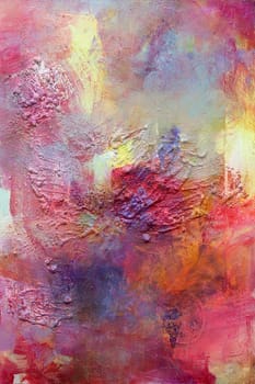cement,oil and acrylic paints painted in layers on top of each other