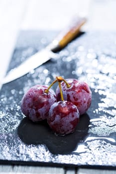 Plums,plums (Prunus domestica)
