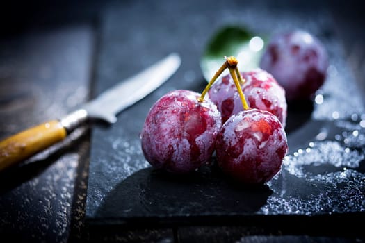 Plums,plums (Prunus domestica)