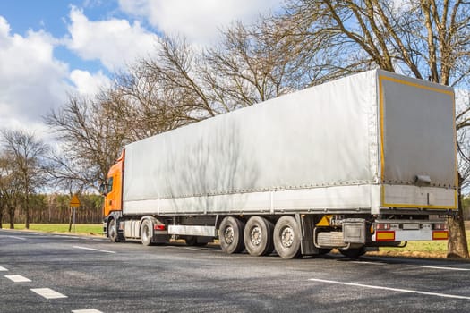 Truck on the road delivery cargo