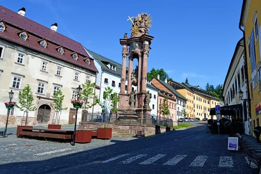 Street  in Banska Stiavnica, Slovakia