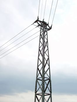 Power Lines with stormy clouds