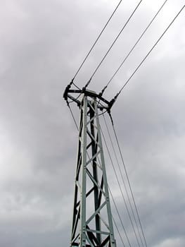 Power Lines with stormy clouds