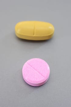 A close up shot of medication pills
