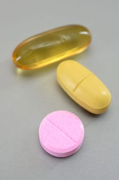 A close up shot of medication pills