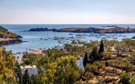 A view of Portlligat bay, in Cadaques, Spain
