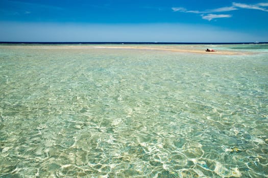 tropical sea under the blue sky