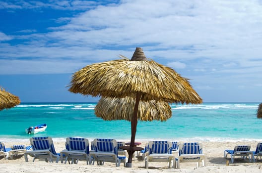 tropical sea and blue sky