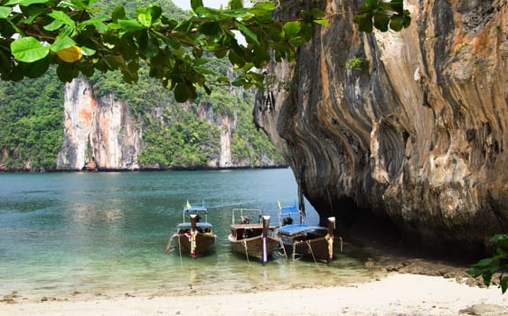boats and islands in andaman sea Thailand