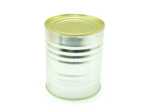 one shiny food  on white background