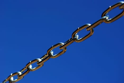 new chain is isolated on a dark blue background