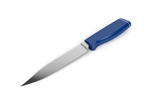 Kitchen knife on white background