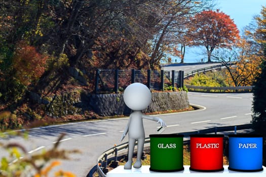 Recycle bin with nice background for adv or others purpose use