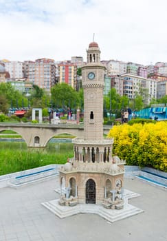 Miniaturk park in istanbul, the largest miniature park in the world. The park contains 105 buildings, each replicated on a scale of 1