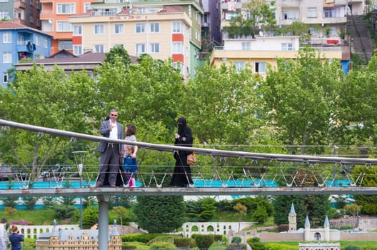 Miniaturk park in istanbul, the largest miniature park in the world. The park contains 105 buildings, each replicated on a scale of 1