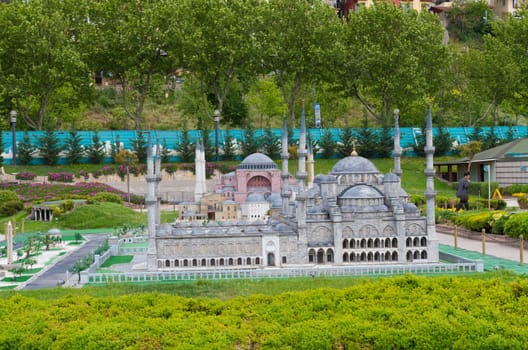 Miniaturk park in istanbul, the largest miniature park in the world. The park contains 105 buildings, each replicated on a scale of 1