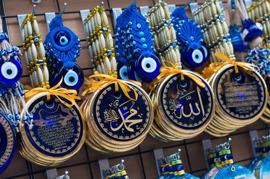 medaillons for tourists in a store in istanbul, turkey