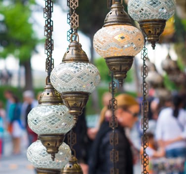 traditional vintage turkish lanterns in istanbul
