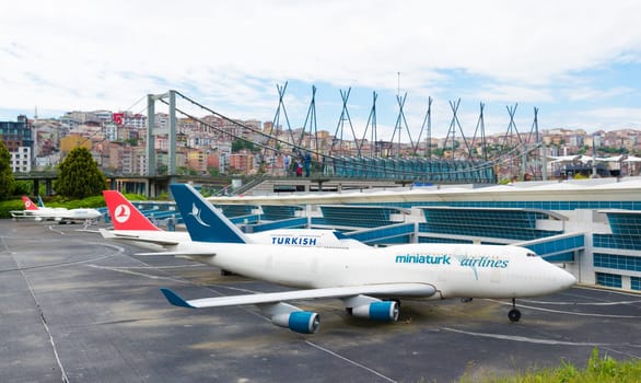 Miniaturk park in istanbul, the largest miniature park in the world. The park contains 105 buildings, each replicated on a scale of 1