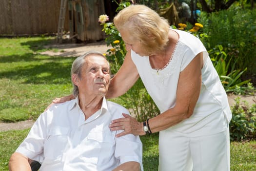 Elderly couple enjoying life together during retirement