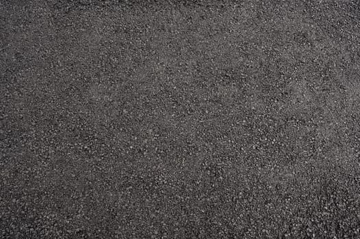 Freshly applied asphalt