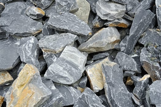 Heavy stones for riverbed
